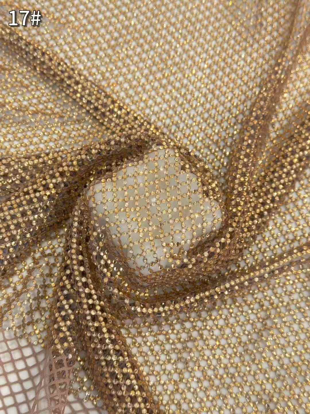 Affordable high quality lace fabric with beads pearls and sequins wedding dress lace fabric