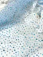 Affordable high quality lace fabric with beads pearls and sequins wedding dress lace fabric