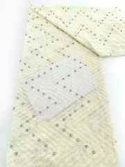 Affordable high quality lace fabric with beads pearls and sequins wedding dress lace fabric