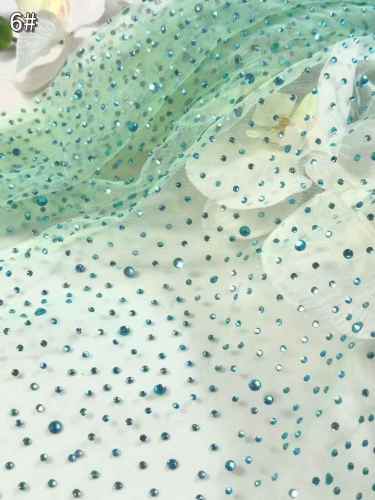 Affordable high quality lace fabric with beads pearls and sequins wedding dress lace fabric