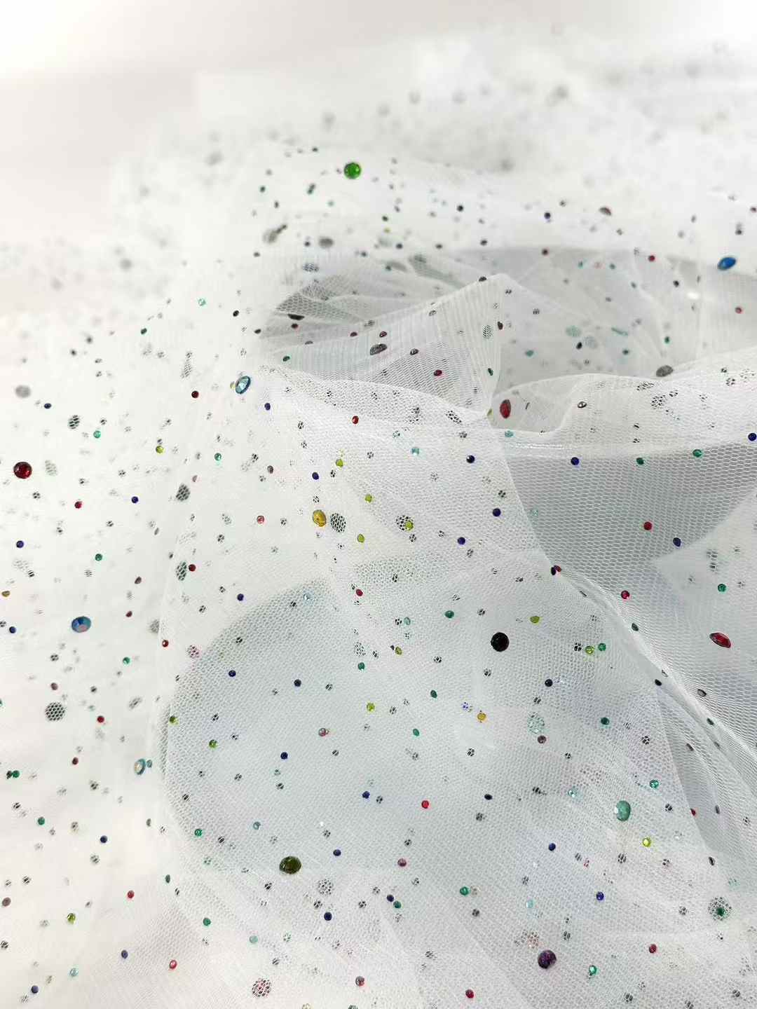 Affordable high quality lace fabric with beads pearls and sequins wedding dress lace fabric