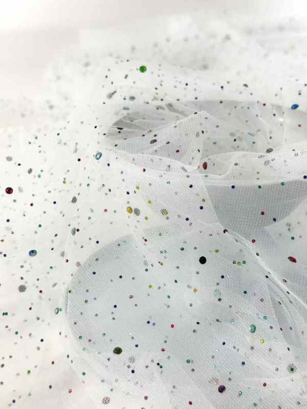 Affordable high quality lace fabric with beads pearls and sequins wedding dress lace fabric