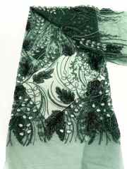 Affordable high quality lace fabric with beads pearls and sequins wedding dress lace fabric