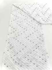 Affordable high quality lace fabric with beads pearls and sequins wedding dress lace fabric
