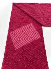 Affordable high quality lace fabric with beads pearls and sequins wedding dress lace fabric