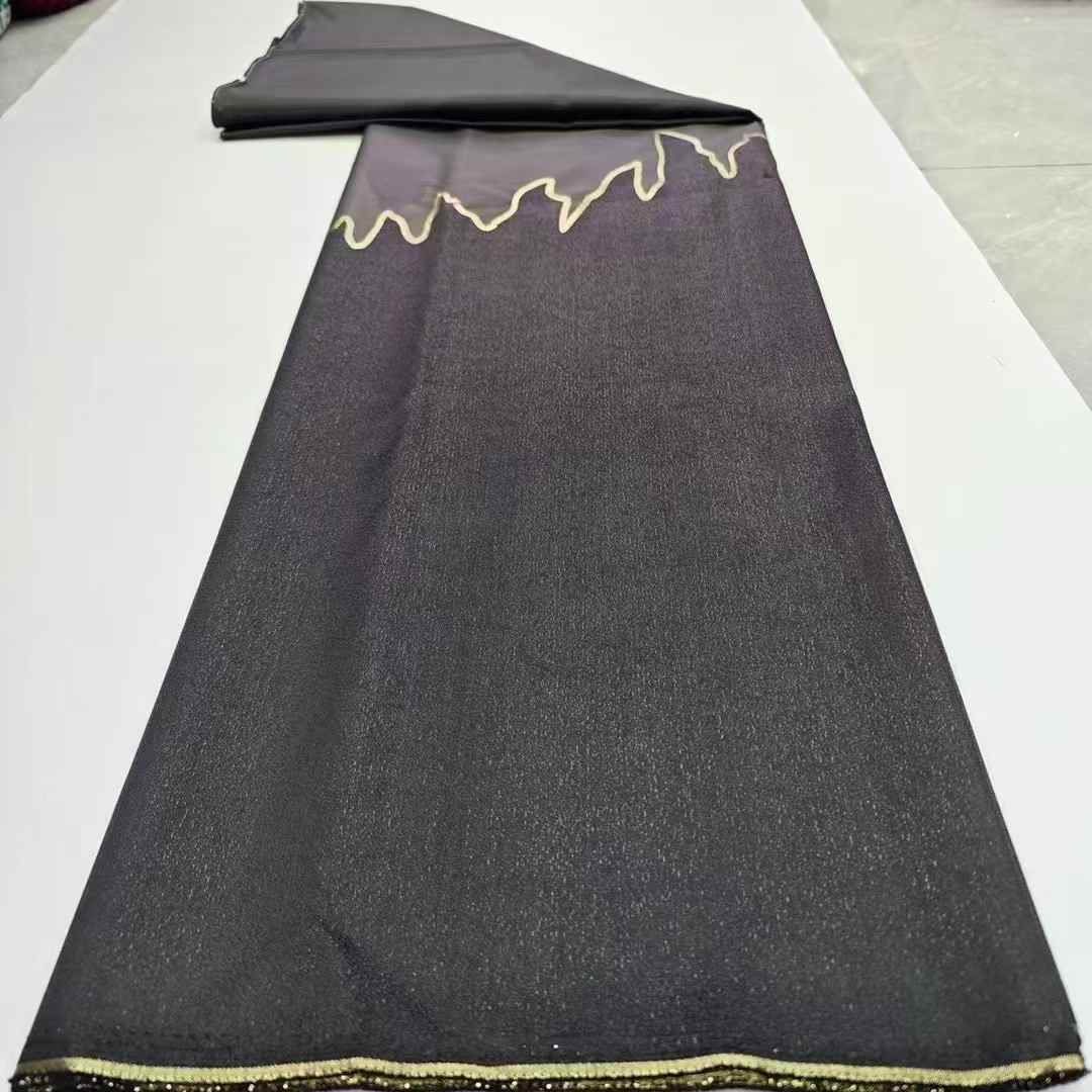 Affordable high quality lace fabric with beads pearls and sequins wedding dress lace fabric