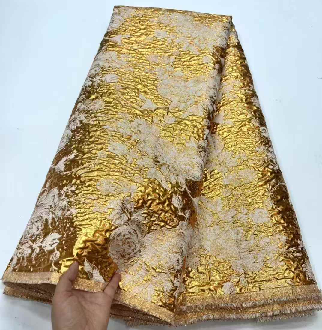 Affordable high quality lace fabric with beads pearls and sequins wedding dress lace fabric
