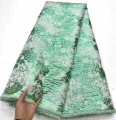 Affordable high quality lace fabric with beads pearls and sequins wedding dress lace fabric