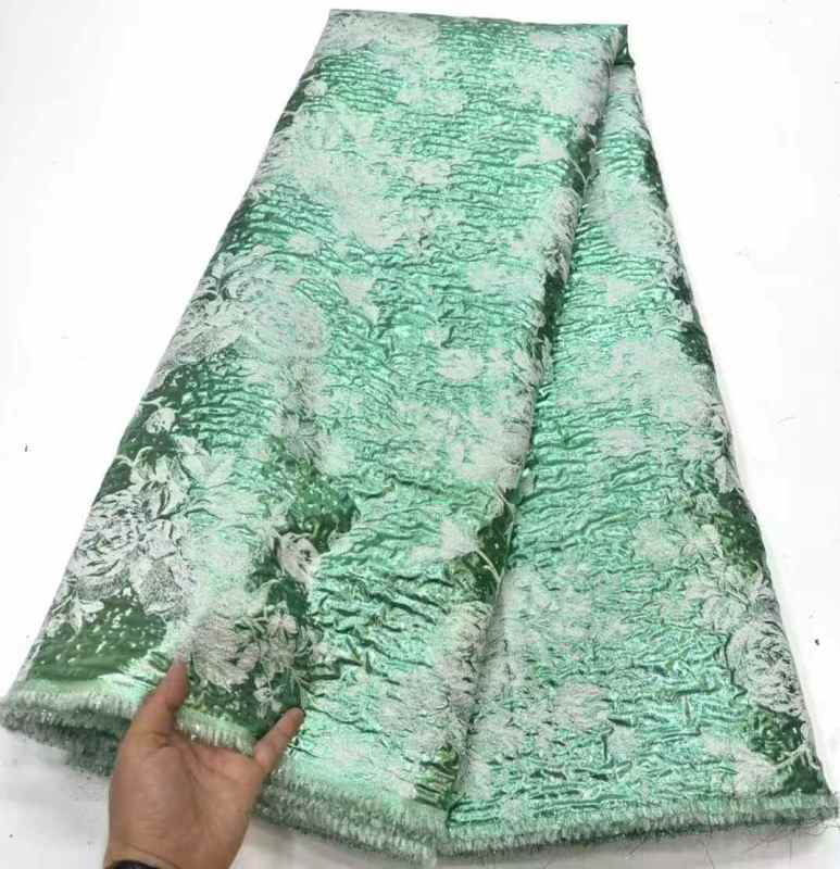 Affordable high quality lace fabric with beads pearls and sequins wedding dress lace fabric