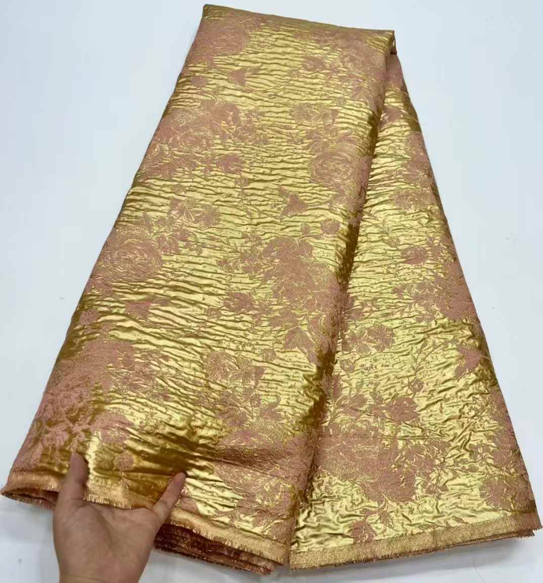 Affordable high quality lace fabric with beads pearls and sequins wedding dress lace fabric