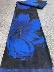 Affordable high quality lace fabric with beads pearls and sequins wedding dress lace fabric