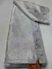 Affordable high quality lace fabric with beads pearls and sequins wedding dress lace fabric