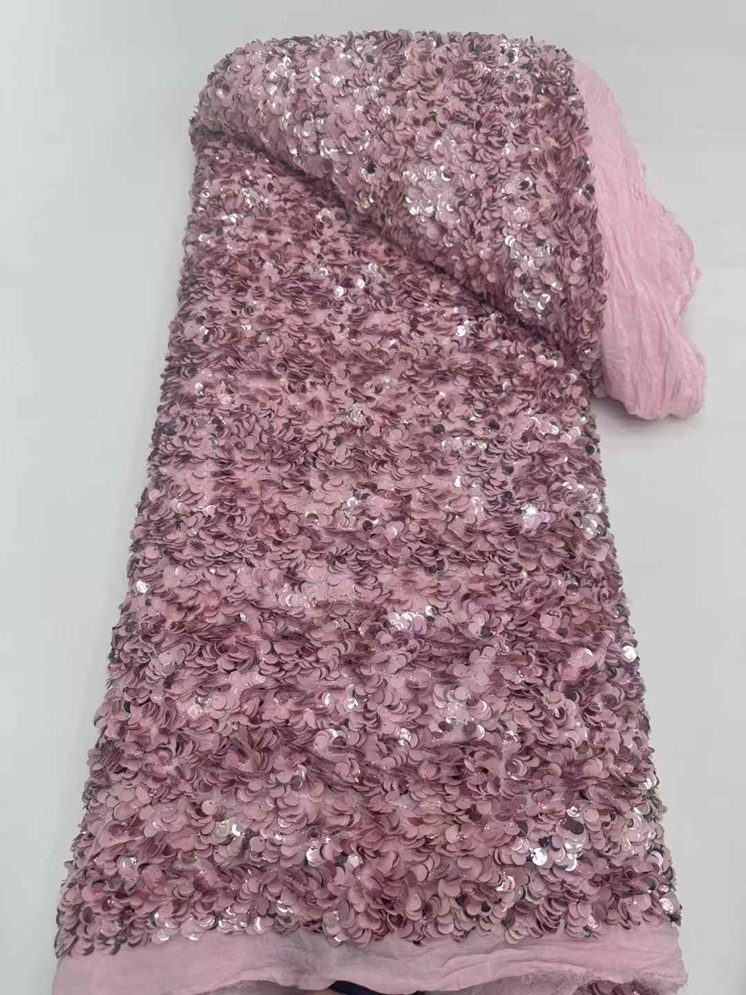 High quality lace fabric with beads and pearl net sequin lace fabric with new design wholesale price