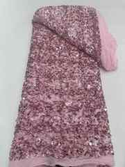 High quality lace fabric with beads and pearl net sequin lace fabric with new design wholesale price