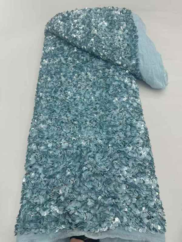 High quality lace fabric with beads and pearl net sequin lace fabric with new design wholesale price