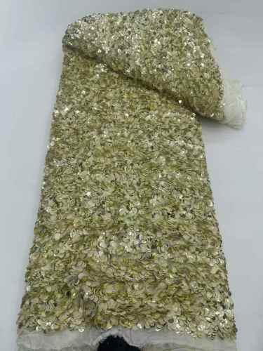 High quality lace fabric with beads and pearl net sequin lace fabric with new design wholesale price