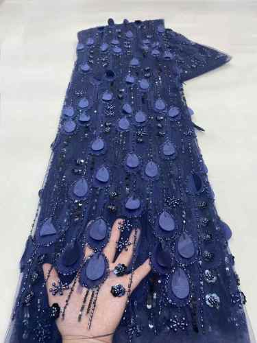 High quality lace fabric with beads and pearl net sequin lace fabric with new design wholesale price Affordable high quality lace fabric with beads pearls and sequins wedding dress lace fabric