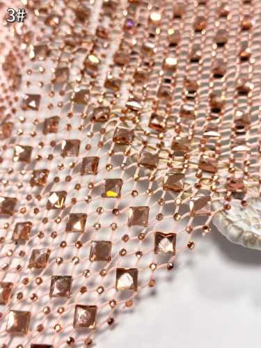 Shiny bridal tulle lace with heavy beads and pearls luxury crystal sequins lace for wedding dress
