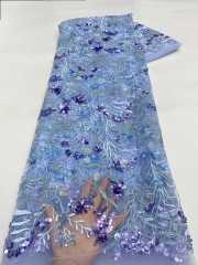 Affordable high quality lace fabric with beads pearls and sequins wedding dress lace fabric