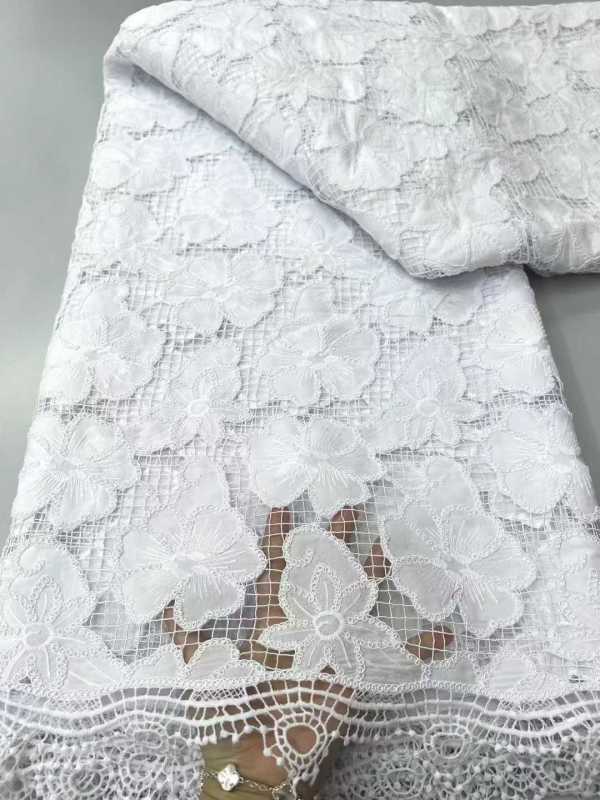 Affordable high quality lace fabric with beads pearls and sequins wedding dress lace fabric