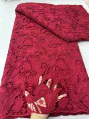 Affordable high quality lace fabric with beads pearls and sequins wedding dress lace fabric