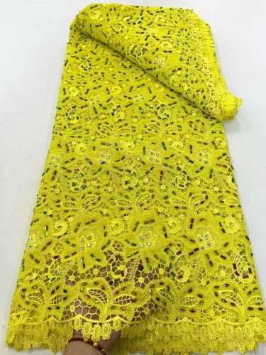 Affordable high quality lace fabric with beads pearls and sequins wedding dress lace fabric