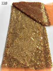 Affordable high quality lace fabric with beads pearls and sequins wedding dress lace fabric