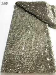 Affordable high quality lace fabric with beads pearls and sequins wedding dress lace fabric