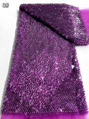 Affordable high quality lace fabric with beads pearls and sequins wedding dress lace fabric