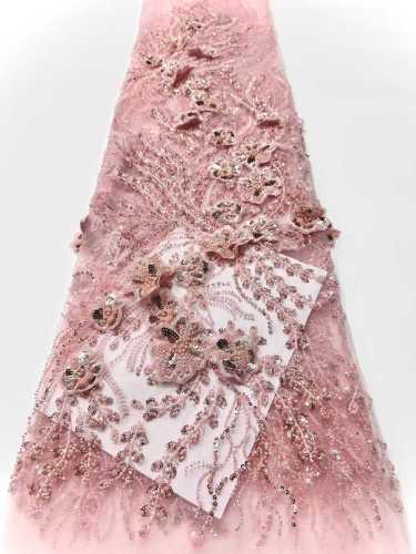 European style sequins embroidered wedding high density lace dress