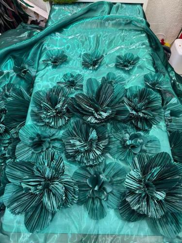 Affordable high quality lace fabric with beads pearls and sequins wedding dress lace fabric