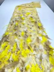 Affordable high quality lace fabric with beads pearls and sequins wedding dress lace fabric