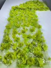 Affordable high quality lace fabric with beads pearls and sequins wedding dress lace fabric