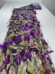 Affordable high quality lace fabric with beads pearls and sequins wedding dress lace fabric