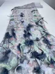 Affordable high quality lace fabric with beads pearls and sequins wedding dress lace fabric