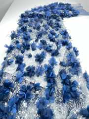 Affordable high quality lace fabric with beads pearls and sequins wedding dress lace fabric