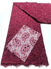 Affordable high quality lace fabric with beads pearls and sequins wedding dress lace fabric