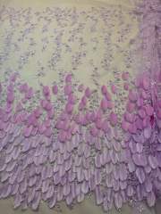Affordable high quality lace fabric with beads pearls and sequins wedding dress lace fabric