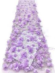 Affordable high quality lace fabric with beads pearls and sequins wedding dress lace fabric
