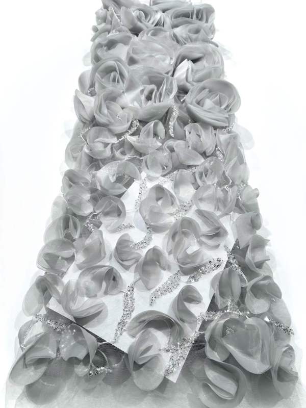 Affordable high quality lace fabric with beads pearls and sequins wedding dress lace fabric