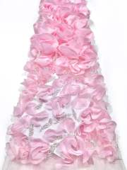 Affordable high quality lace fabric with beads pearls and sequins wedding dress lace fabric