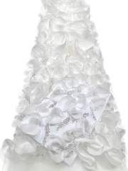 Affordable high quality lace fabric with beads pearls and sequins wedding dress lace fabric