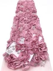 Affordable high quality lace fabric with beads pearls and sequins wedding dress lace fabric