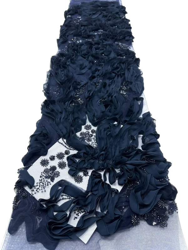 Affordable high quality lace fabric with beads pearls and sequins wedding dress lace fabric