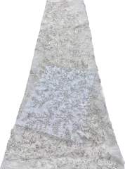 Affordable high quality lace fabric with beads pearls and sequins wedding dress lace fabric