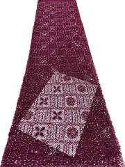 Affordable high quality lace fabric with beads pearls and sequins wedding dress lace fabric