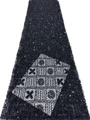 Affordable high quality lace fabric with beads pearls and sequins wedding dress lace fabric