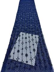 Affordable high quality lace fabric with beads pearls and sequins wedding dress lace fabric