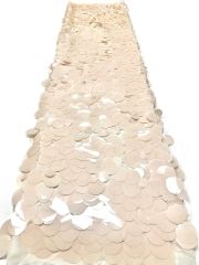 Affordable high quality lace fabric with beads pearls and sequins wedding dress lace fabric