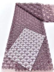 Affordable high quality lace fabric with beads pearls and sequins wedding dress lace fabric